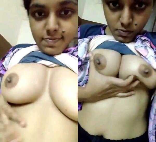 Beautiful horny desi girl dasi sax video playing her tits mms HD