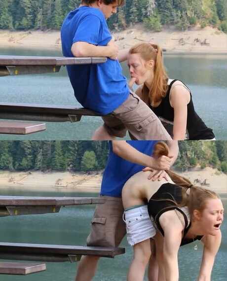 Amateur couple blowjob public outdoors pornk tube sex creampie HD